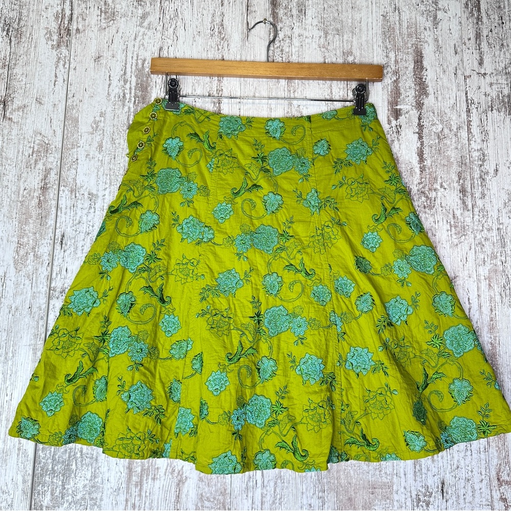 Johnny Was Floral Embroidered Skirt size 6